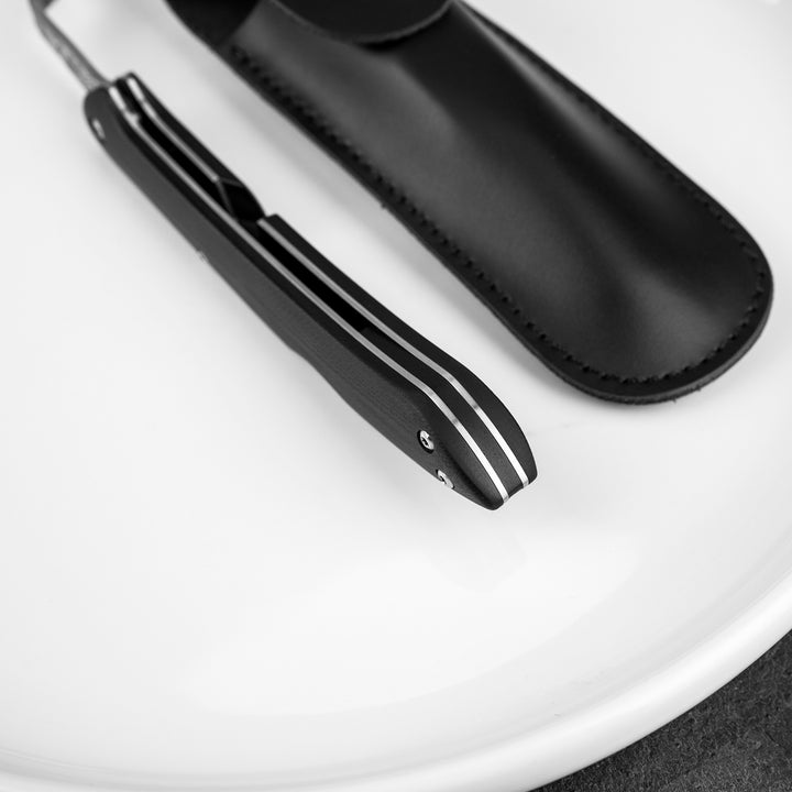 Folding Fork Takeshi Saji Black Damascus Micarta SG2