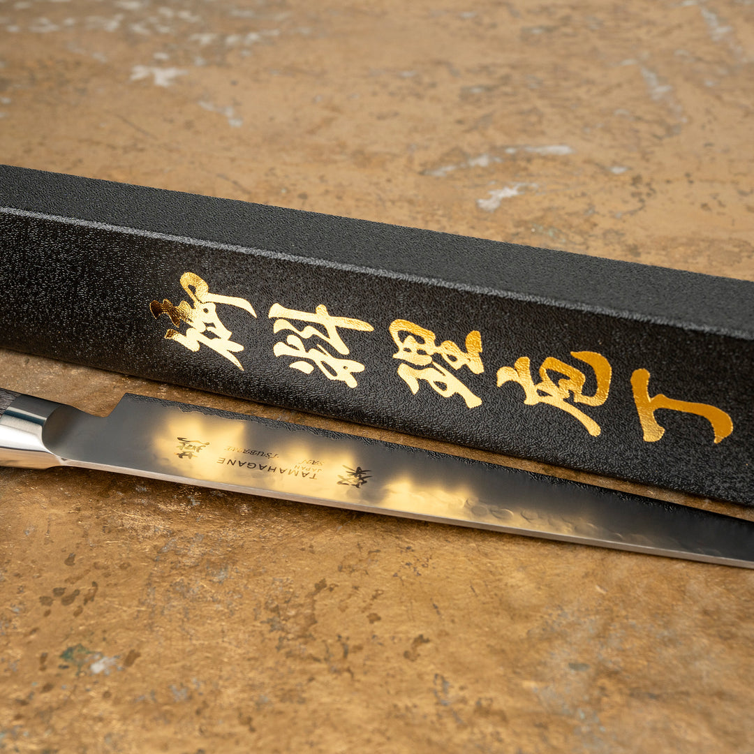 Sujihiki 21 cm Tamahagane Tsubame Black VG-5