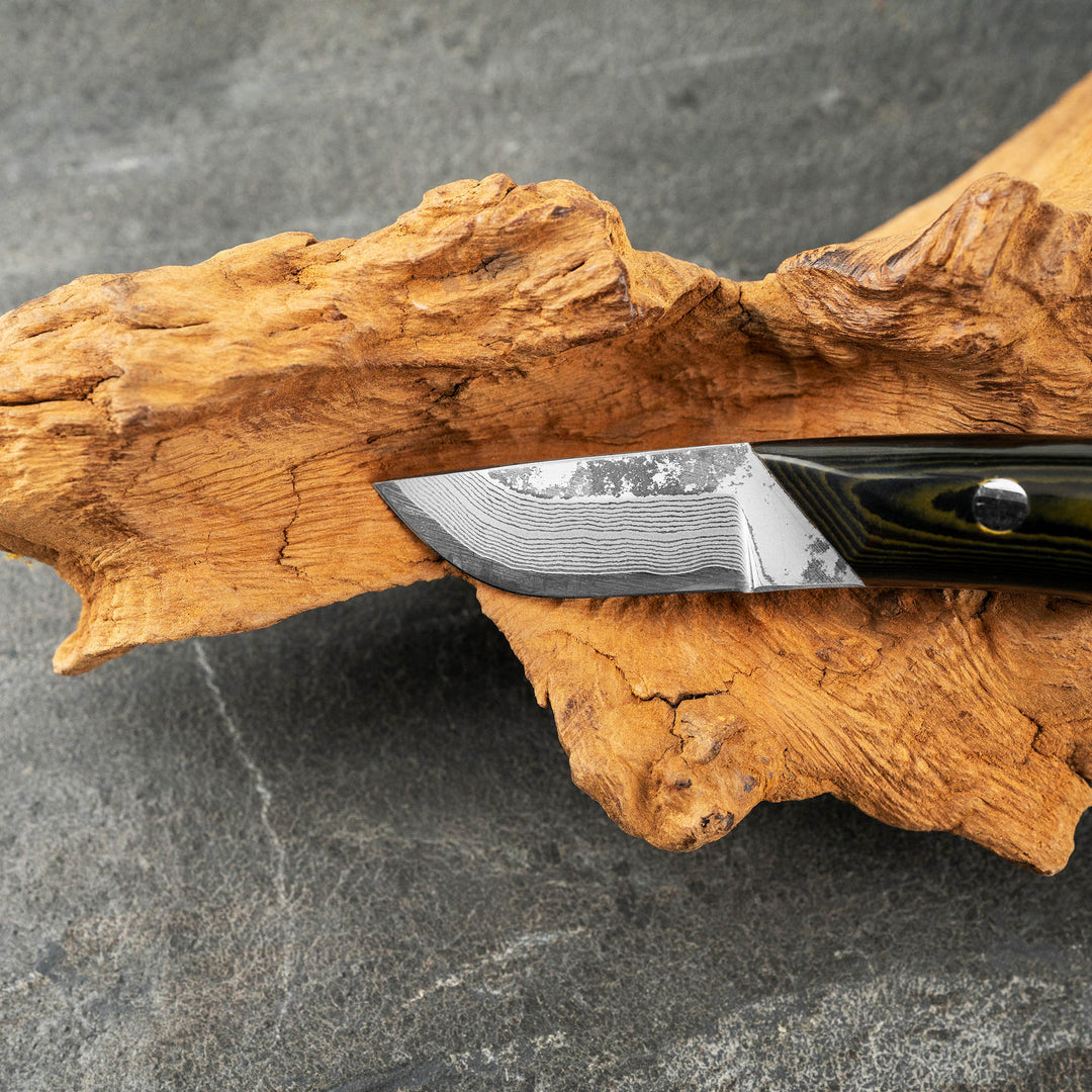 Hunting Knife 5 cm Tojiro Atelier Futatsugame Damascus VG-10 + Saya