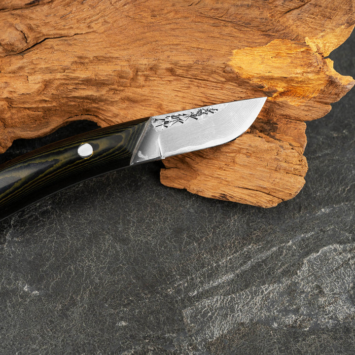 Hunting Knife 5 cm Tojiro Atelier Futatsugame Damascus VG-10 + Saya
