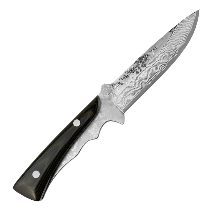 Hunting Knife 11 cm Tojiro Atelier Kugami Damascus VG-10 + Saya