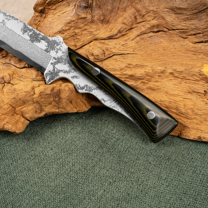 Hunting Knife 11 cm Tojiro Atelier Kugami Damascus VG-10 + Saya