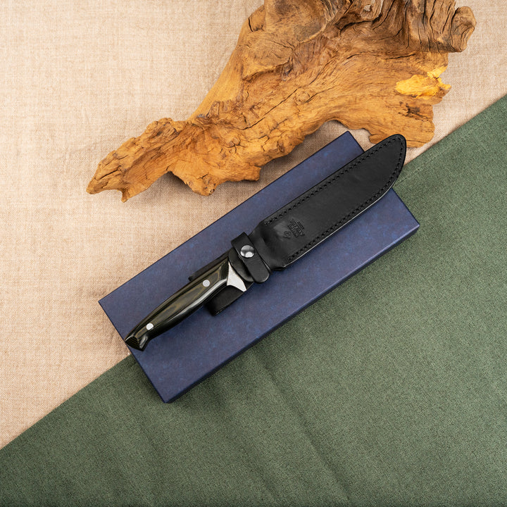 Hunting Knife 14 cm Tojiro Atelier Sado Damascus VG-10 + Saya
