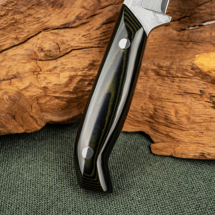 Hunting Knife 12 cm Tojiro Atelier Sasagawa Damascus VG-10 + Saya