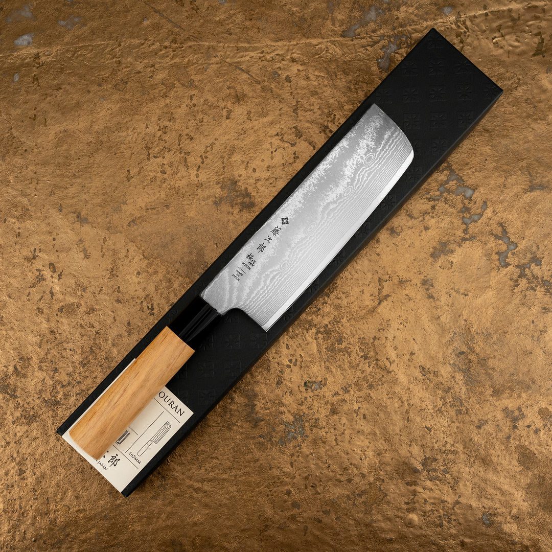Nakiri 16,5 cm Tojiro Ouran Damascus VG-10