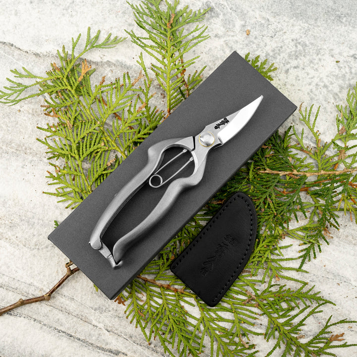 Japanese Stainless Steel Asymmetrical All-Purpose Pruning Shears 18 cm Toyama Hamono