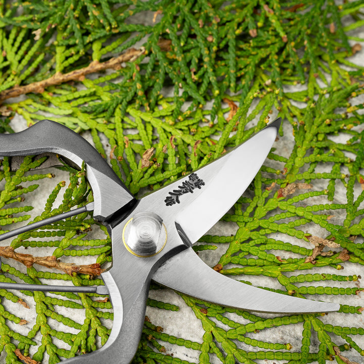 Japanese Stainless Steel Asymmetrical All-Purpose Pruning Shears 18 cm Toyama Hamono