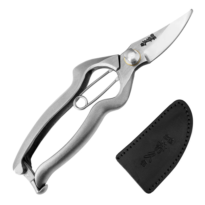 Japanese Stainless Steel Asymmetrical All-Purpose Pruning Shears 18 cm Toyama Hamono