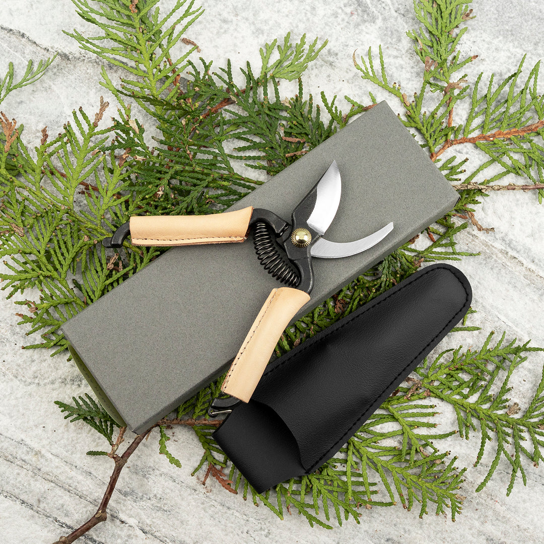 Japanese Cream Carbon Mini Pruning Shears 14 cm Toyama Hamono