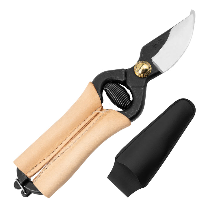 Japanese Cream Carbon Mini Pruning Shears 14 cm Toyama Hamono