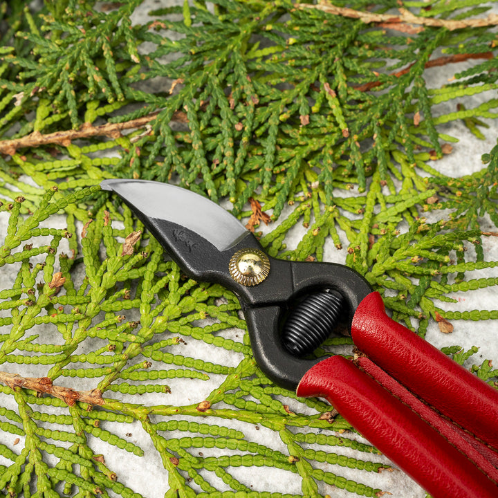 Japanese Red Carbon Mini Pruning Shears 14 cm Toyama Hamono