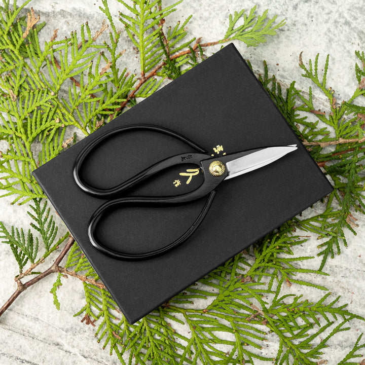 “Okubo” Black 14 cm Mini Carbon Garden Shears Toyama Hamono