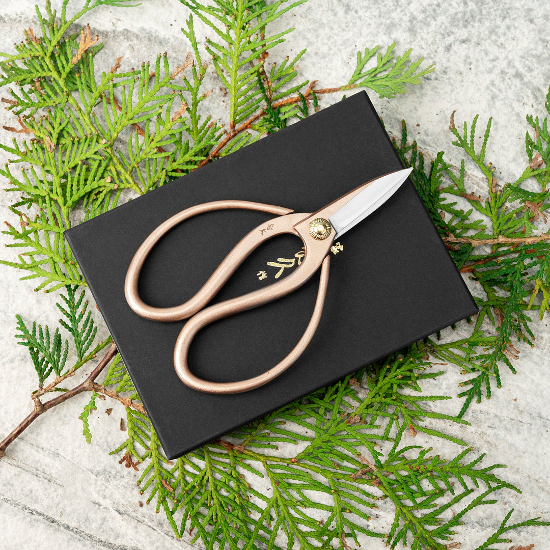 “Okubo” Gold 14 cm Mini Carbon Garden Shears Toyama Hamono
