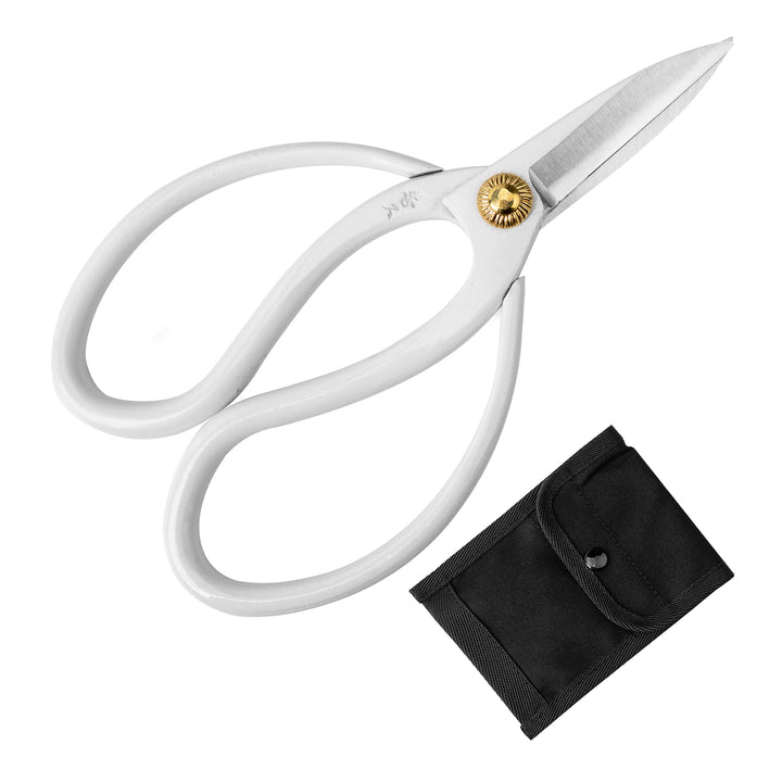 “Okubo” White 14 cm Mini Carbon Garden Shears Toyama Hamono