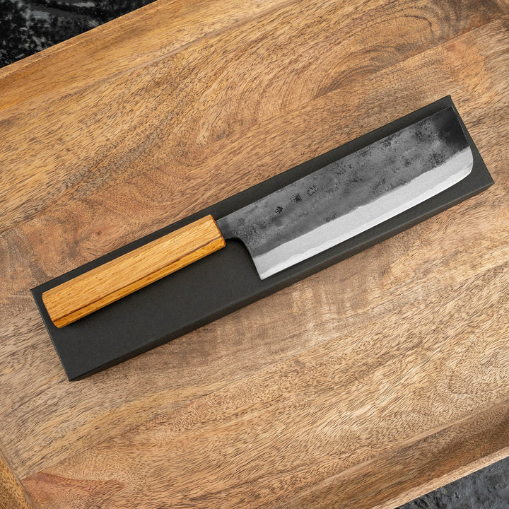 Nakiri 16,5 cm Tsukasa Tokaji Kurouchi Shirogami#1/Iron