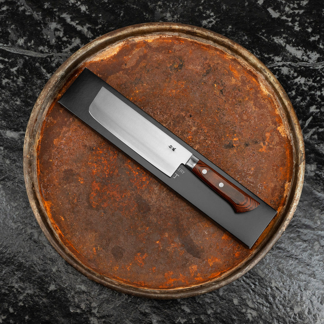 Nakiri 16,5 cm Yasuhiro Gen Mahogany Shirogami#2/SS