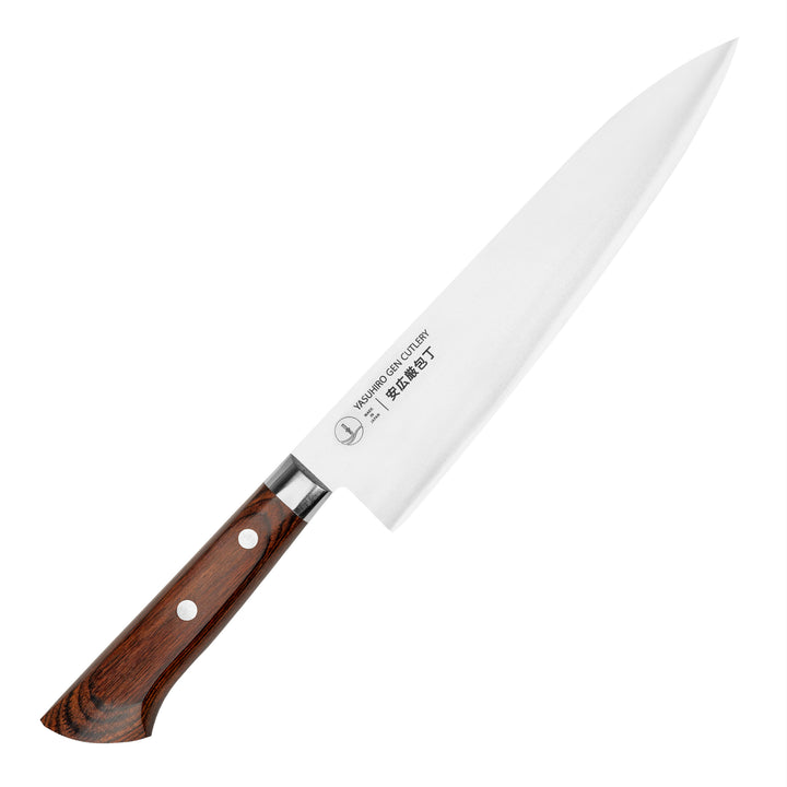 Gyuto 21 cm Yasuhiro Gen Mahogany Shirogami#2/SS