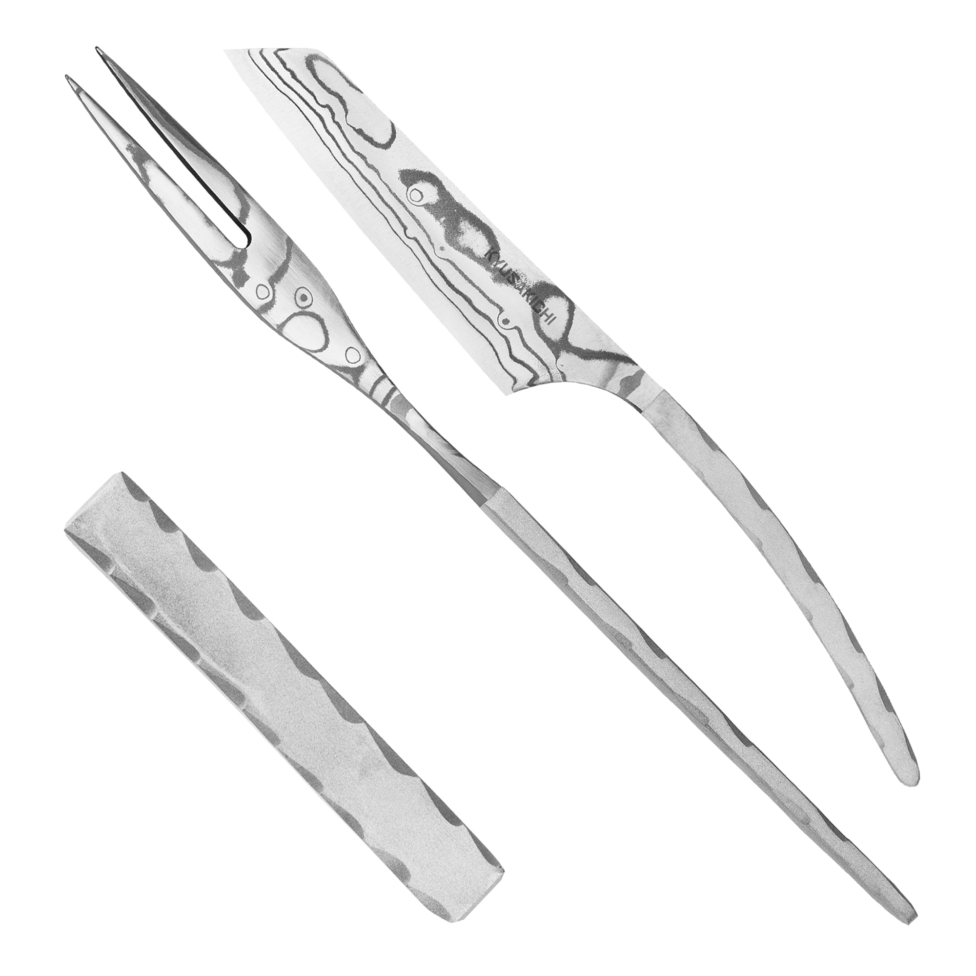 Steak Set Yoshida Hamono KYUSAKICHI Hammered Damascus ZDP-189