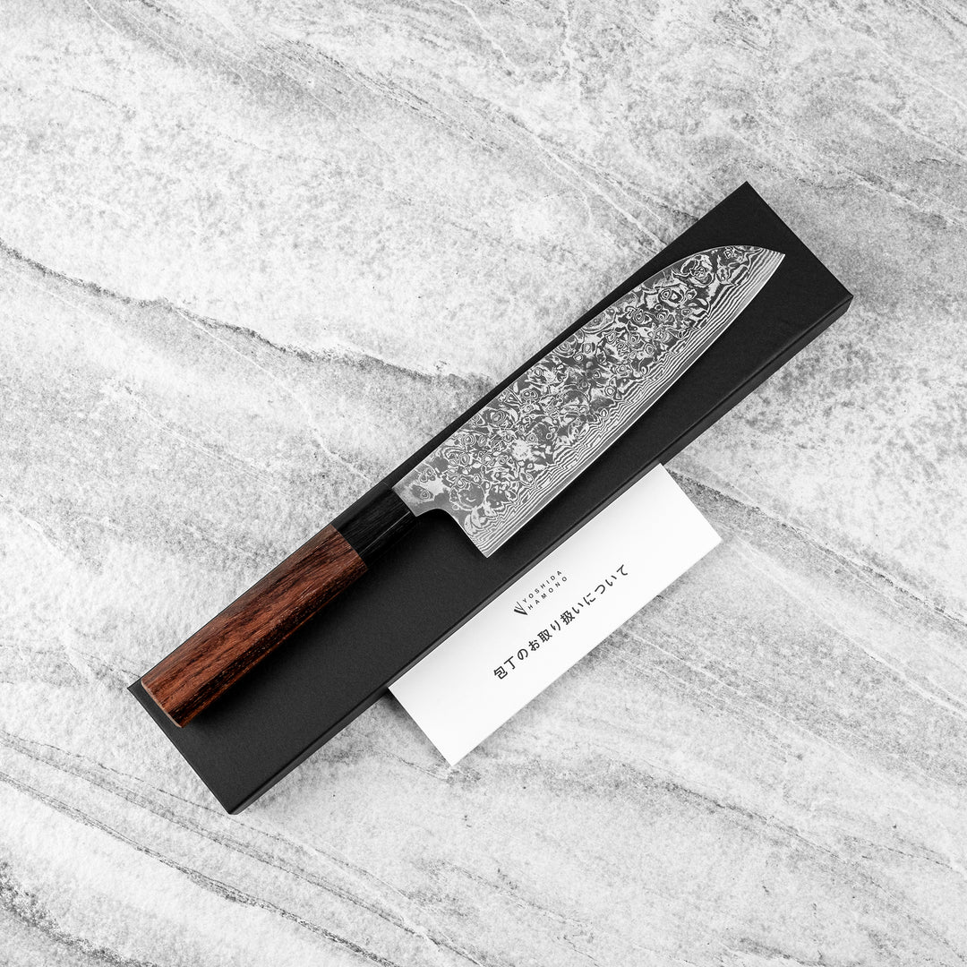 Santoku 18 cm Yoshida Hamono Damascus ZDP-189