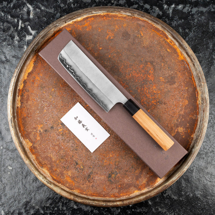 Nakiri 16 cm Yoshimi Kato Nashiji Ginsan/SS