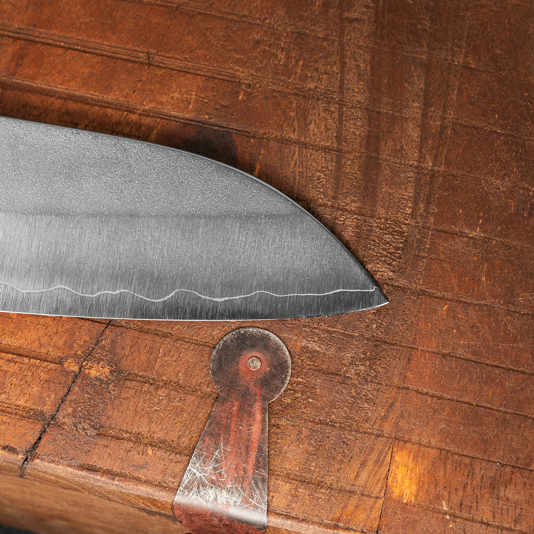 Santoku 17 cm Yoshimi Kato Nashiji Ginsan/SS