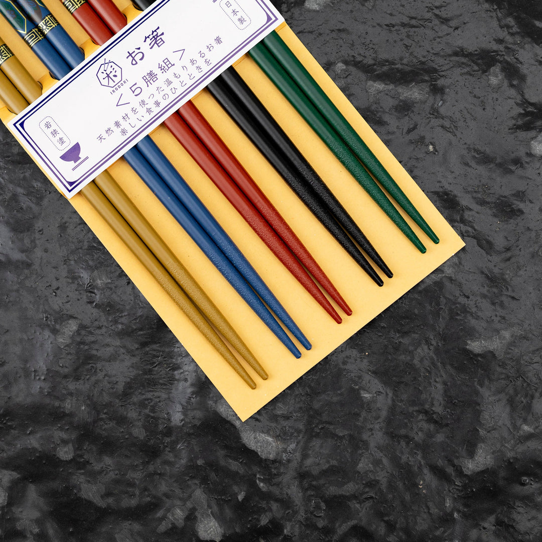 Set of 5 Kawai Japanese Sushi Chopsticks - Kutani 5P