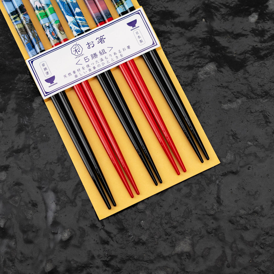 Set of 5 Kawai Japanese Sushi Chopsticks - Toukaido 5P