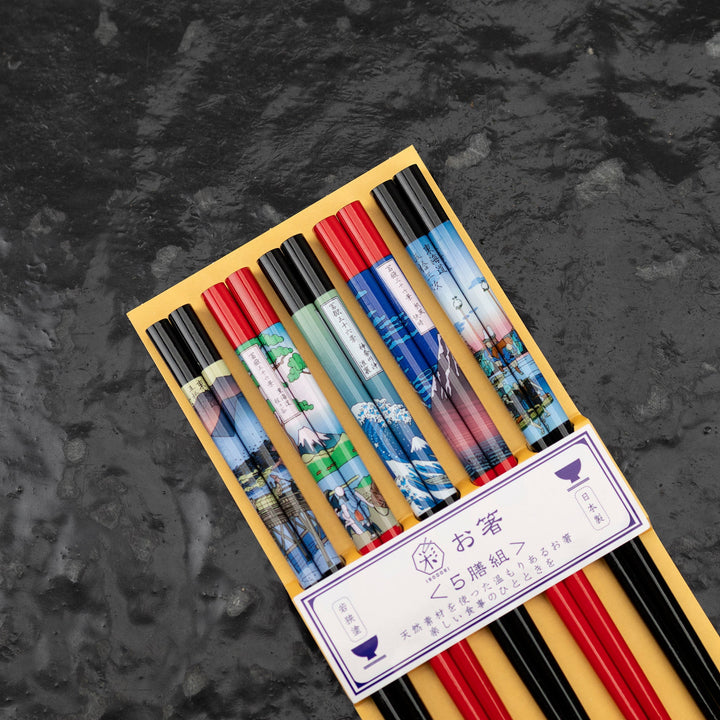 Set of 5 Kawai Japanese Sushi Chopsticks - Toukaido 5P