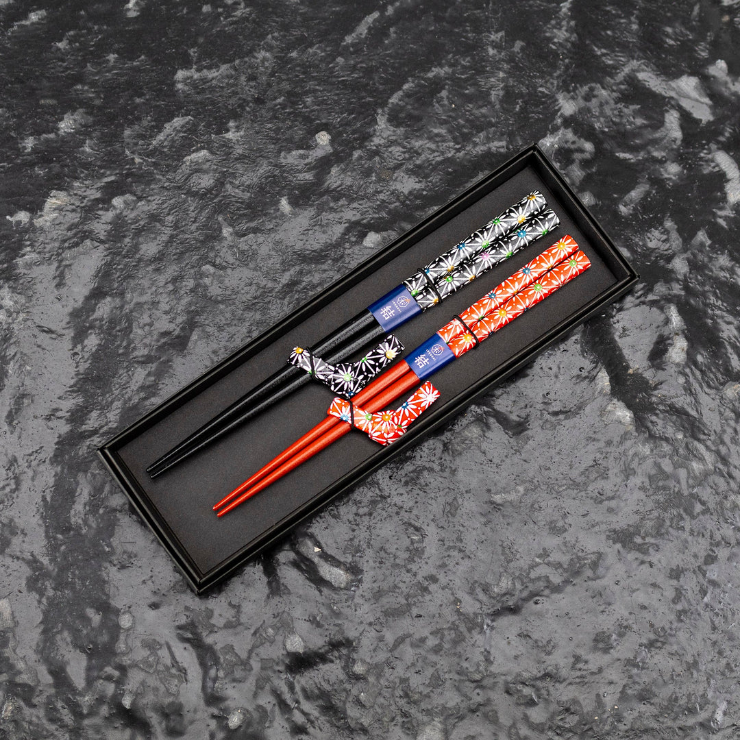 Kawai Japanese Sushi Chopsticks Set - Hanabi Washi
