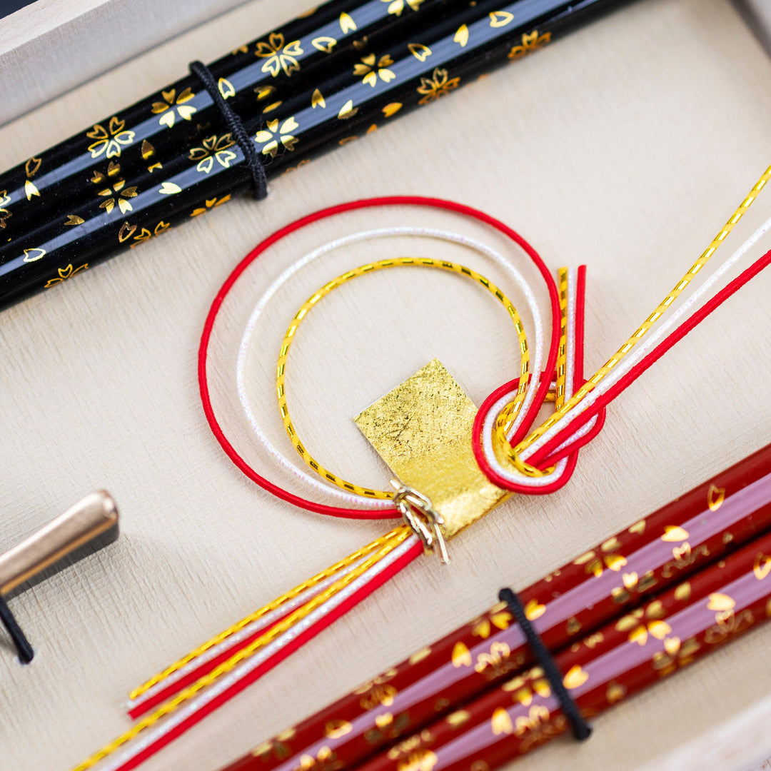 Kawai Japanese Sushi Chopsticks Set - Hanakagari × Hagoita Usagi