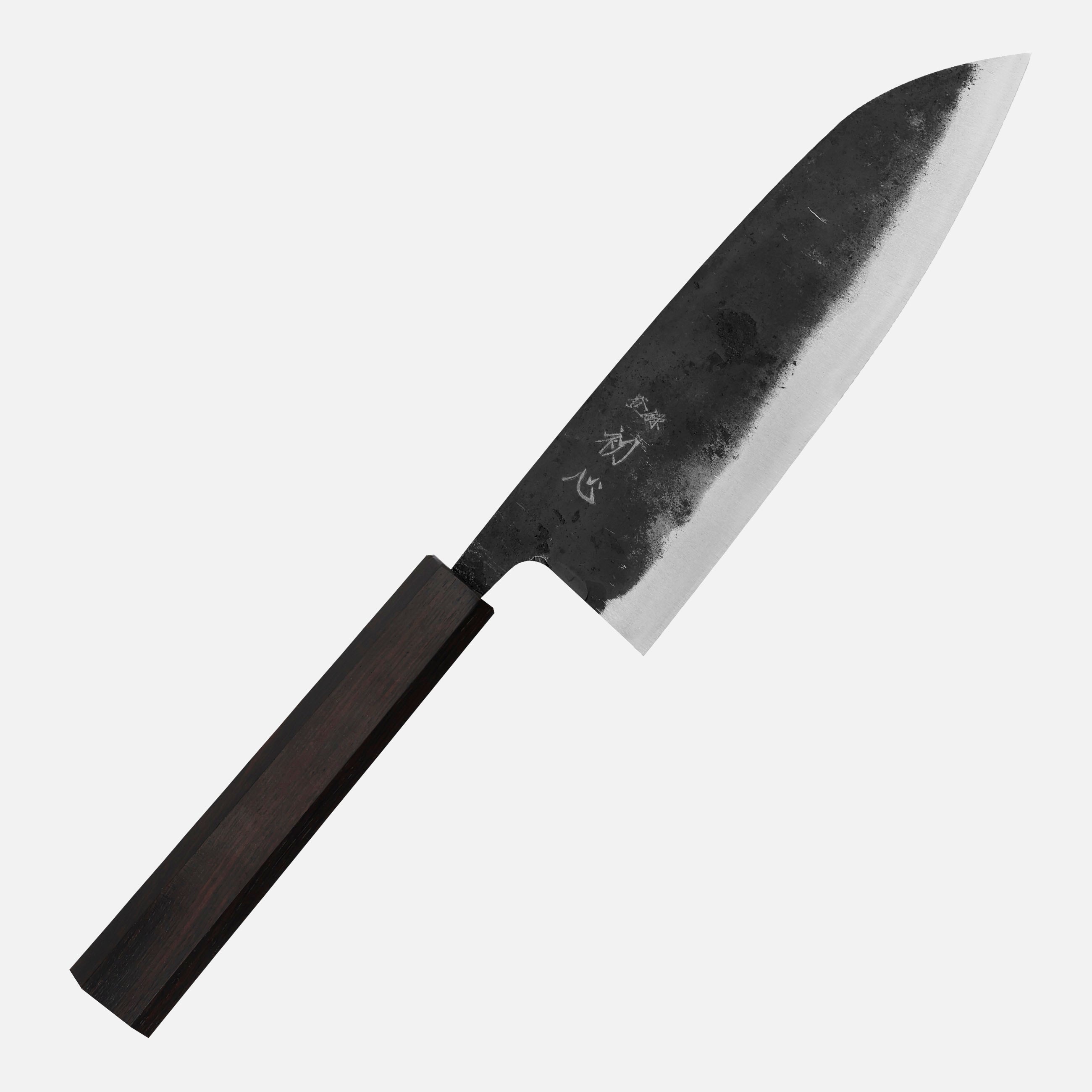 Santoku 16,5 cm Hatsukokoro Kurogane Aogami#2/Iron – Japan-knives.com