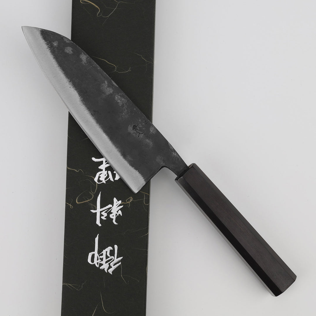 Santoku 16,5 cm Hatsukokoro Kurogane Aogami#2/Iron