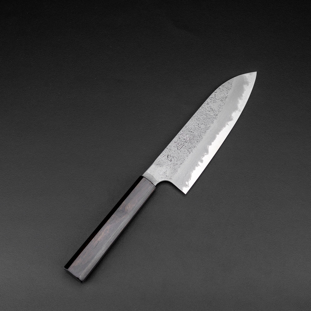 Santoku 16,5 cm Hatsukokoro Ryusui Aogami#2/Iron