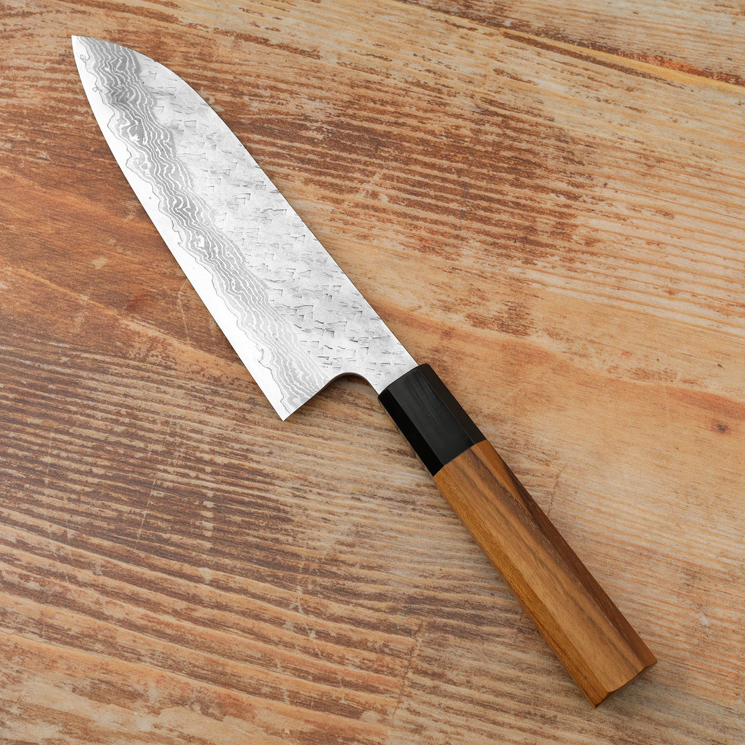 Santoku 16,5 cm Nigara Hamono Damascus  VG-10