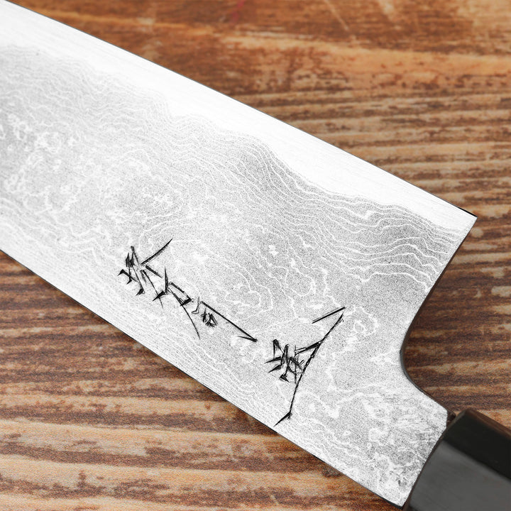 Santoku 16,5 cm Sakai Toshji Suminigashi Hagane Shirogami#2/Iron