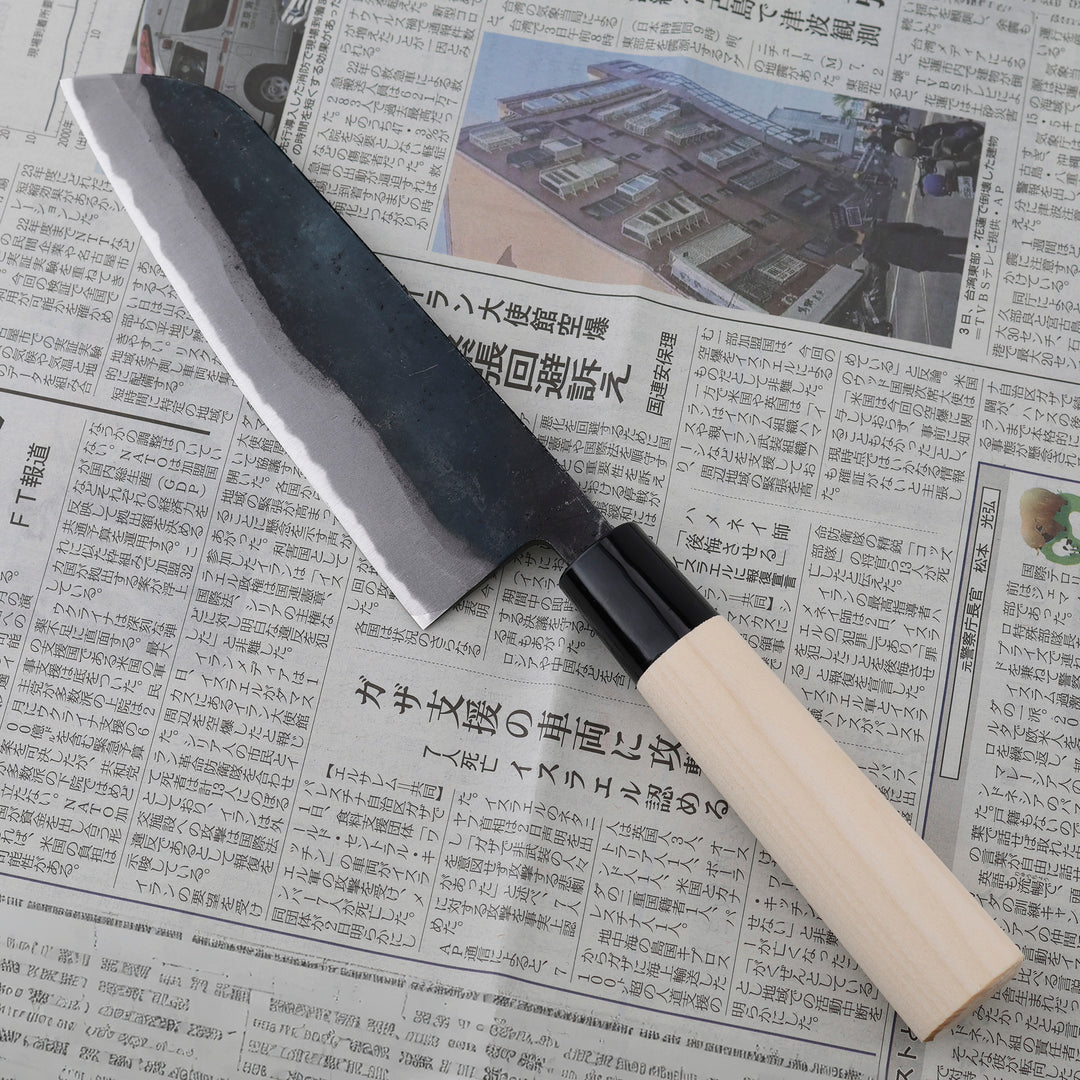 Santoku 16,5 cm Seki Kanetsune Aogami#2/Iron