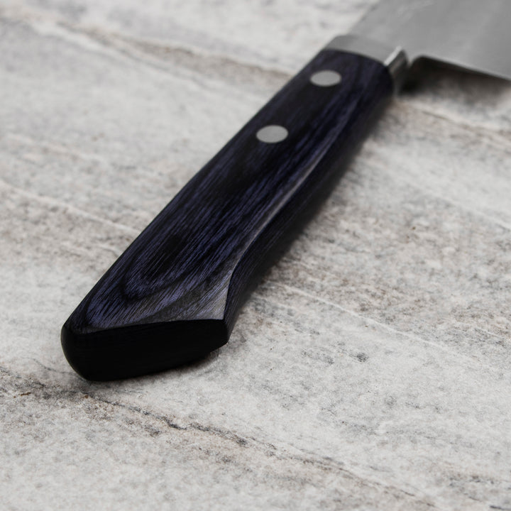 Santoku 17 cm Kunio Masutani VG-10 Hammered Blue Damascus