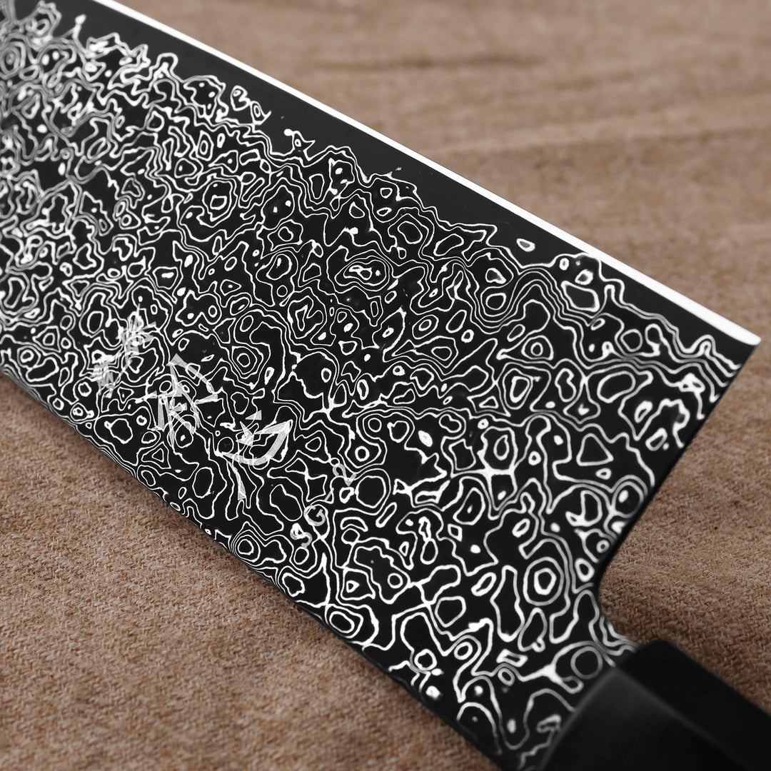 Santoku 18 cm cm Hatsukokoro Saihyo Kurozome SG2 Damascus