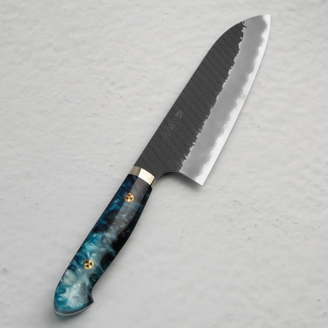 Santoku 18 cm Nigara Hamono SG2 Sky Kurouchi Limited