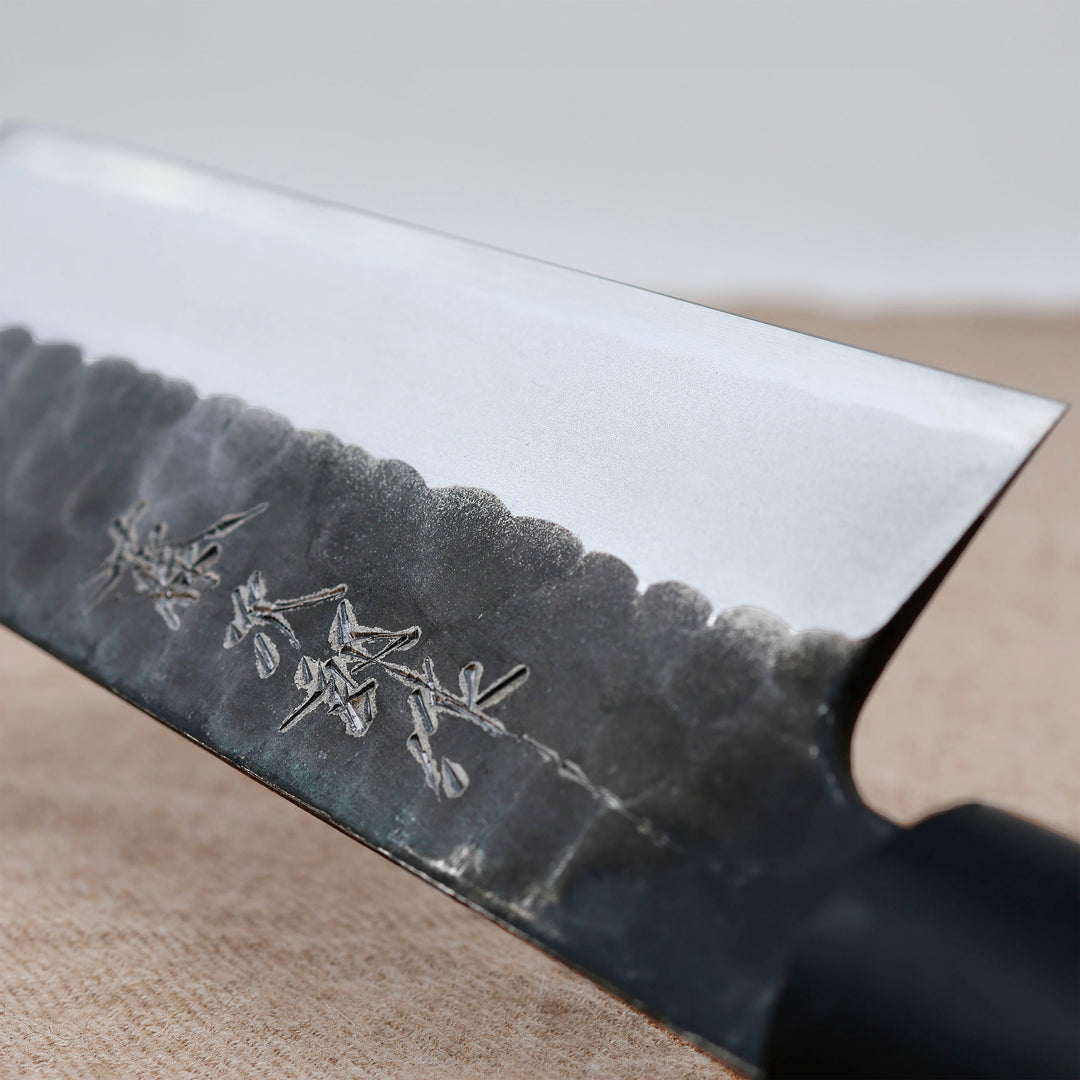 Usuba 16,5 cm Tojiro Black Hammered Shirogami#2/Iron