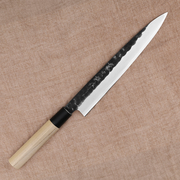 Yanagiba 21 cm Tojiro Black Hammered Shirogami#2/Iron