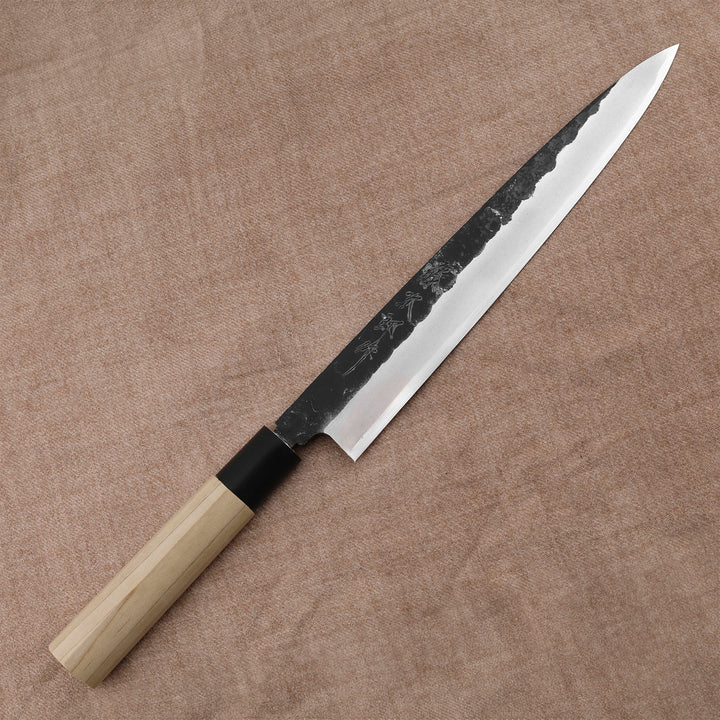 Yanagiba 24 cm Tojiro Black Hammered Shirogami#2/Iron