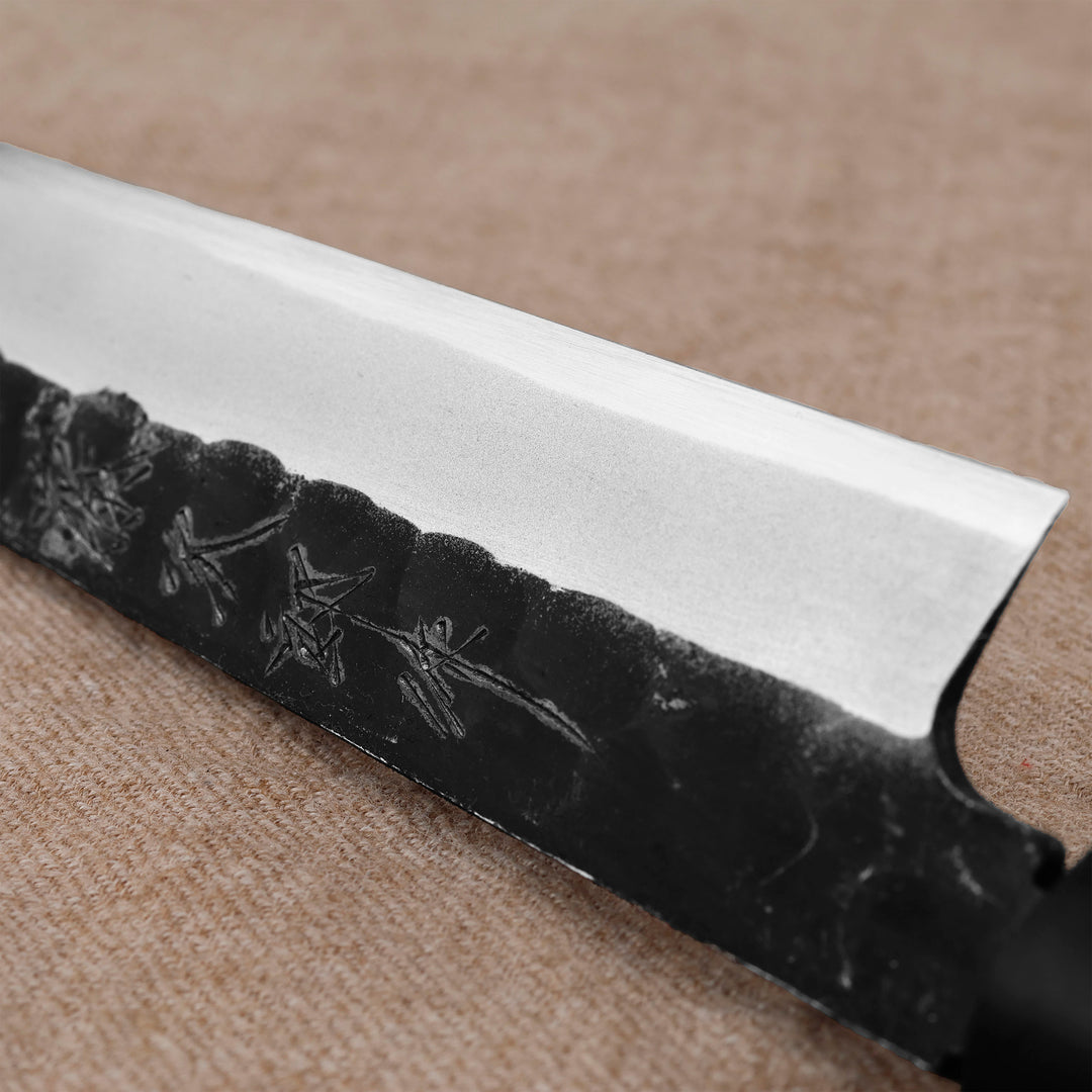 Yanagiba 24 cm Tojiro Black Hammered Shirogami#2/Iron