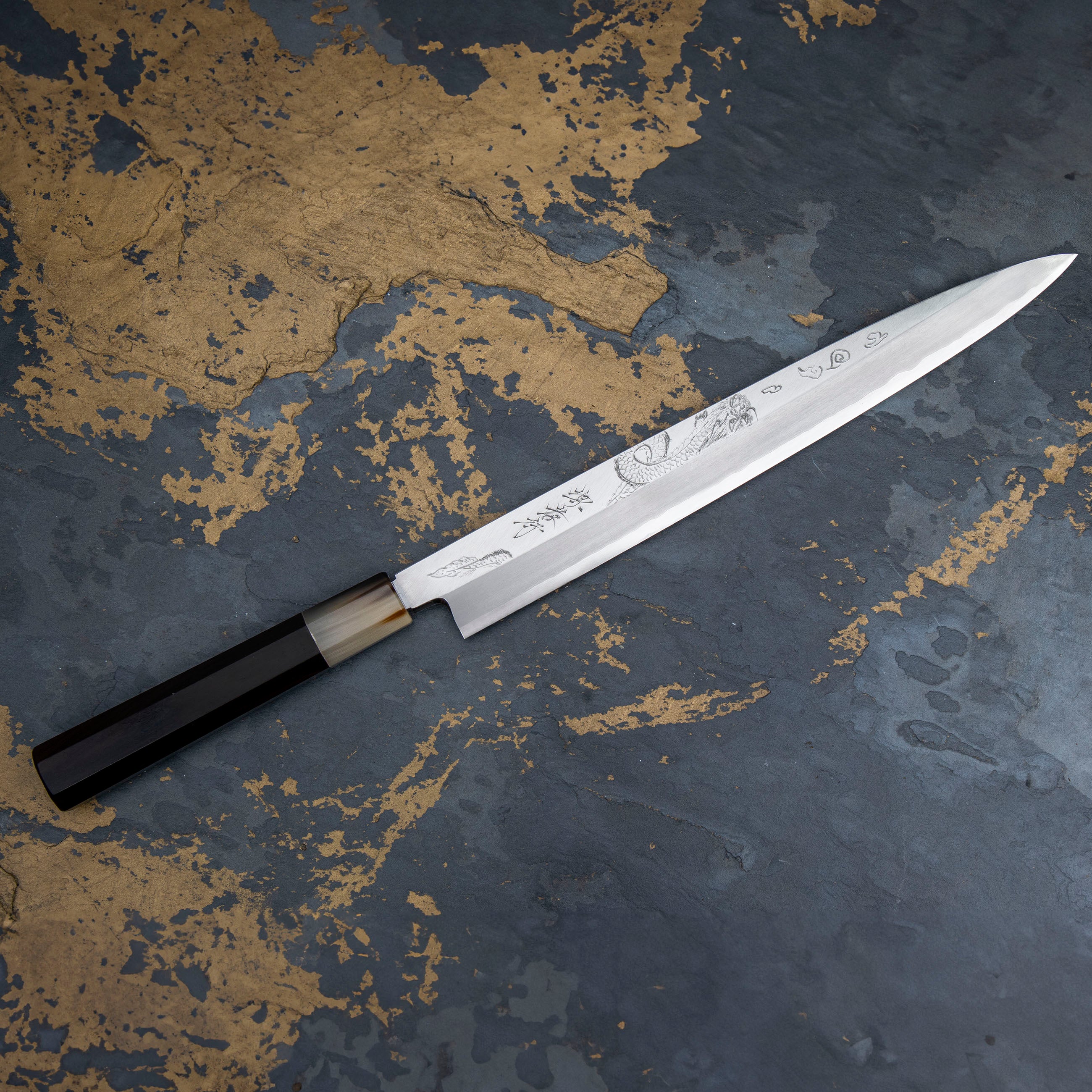 Yanagiba 27 cm Sakai Takayuki Gallery Ebony/White Horn Yanagiba 27 cm Sakai Takayuki Gallery Ebony/White Horn