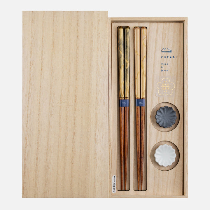 Kawai Japanese Sushi Chopsticks Set - Kurabi Samon