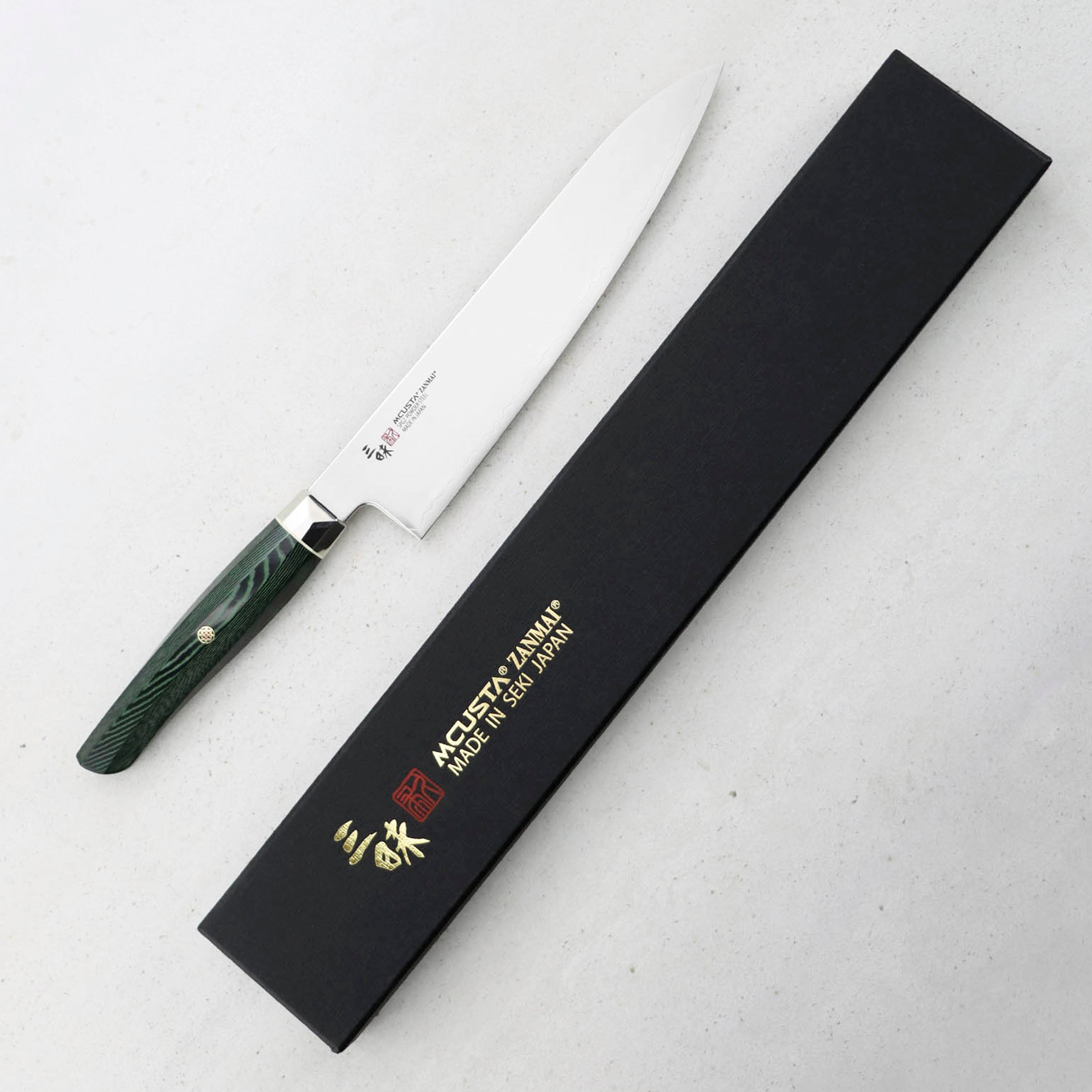 Gyuto 21 cm Mcusta Zanmai Green Revolution SG2 – Japan-knives.com