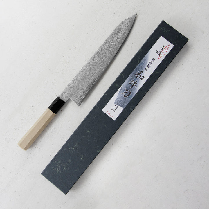 Gyuto 21 cm Misuzu Hamono AUS10 Damascus