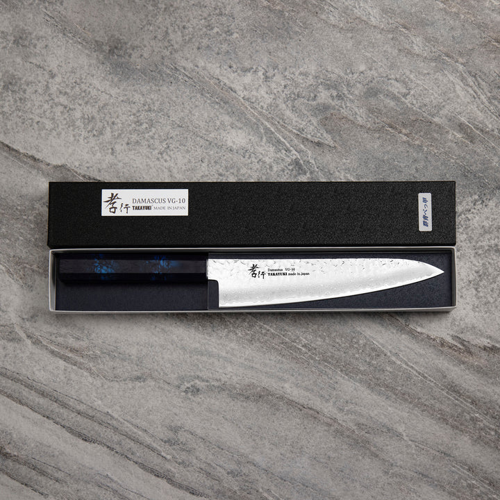 Gyuto 21 cm Sakai Takayuki Nanairo VG-10 Blue