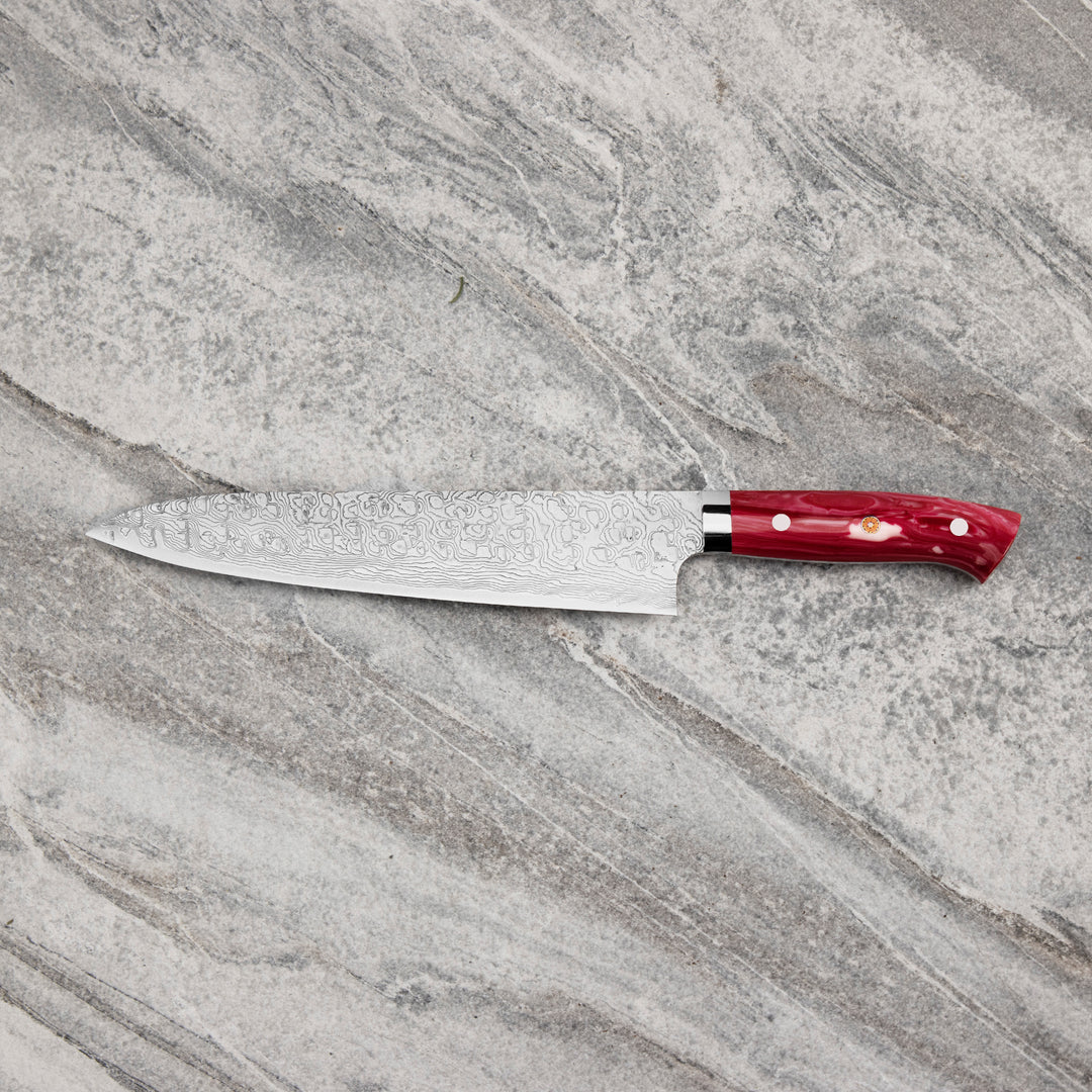 Gyuto 24 cm Takeshi Saji Red Turquise R-2