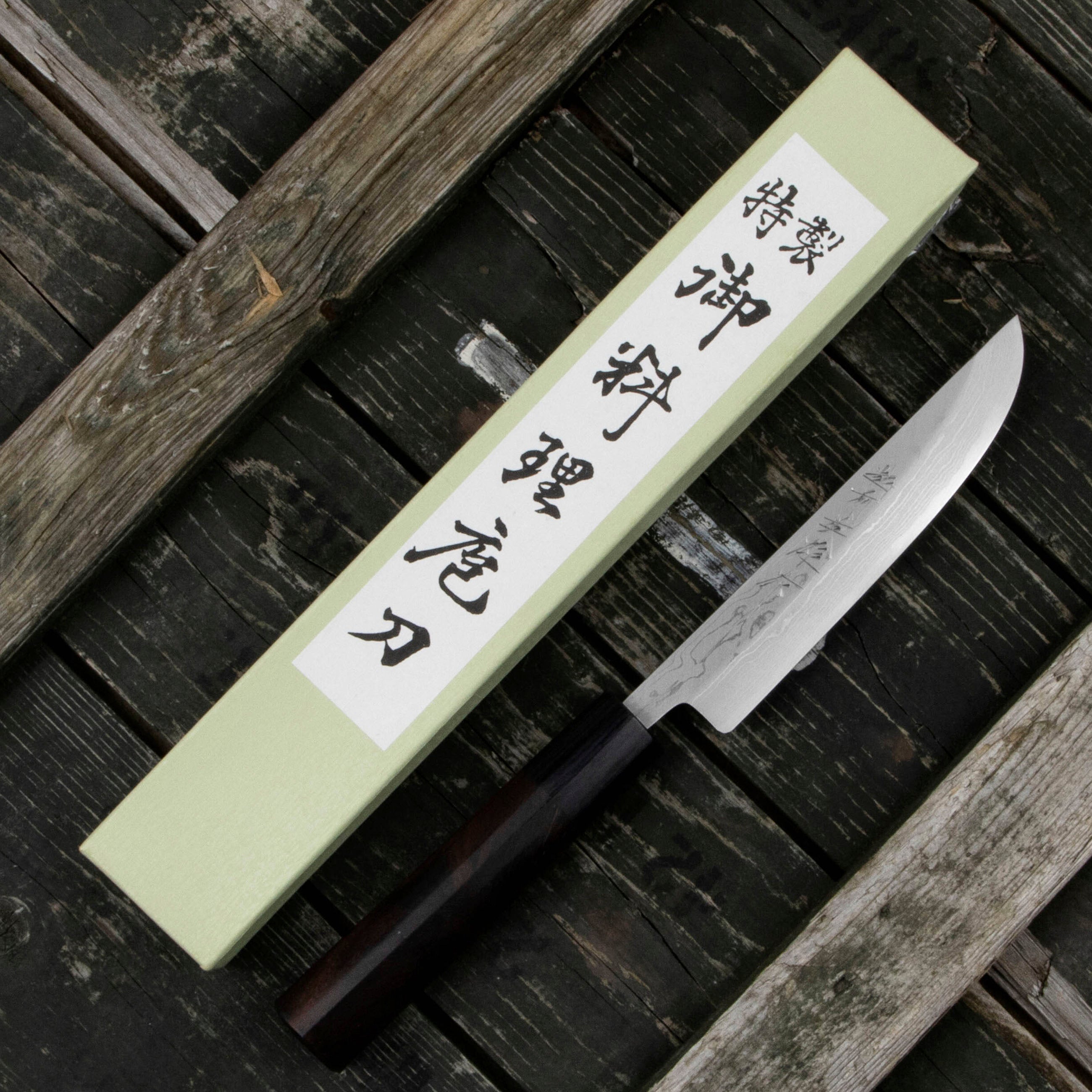 Matsuba 12 cm Hideo Kitaoka Shirogami#2 Satin Damascus – Japan